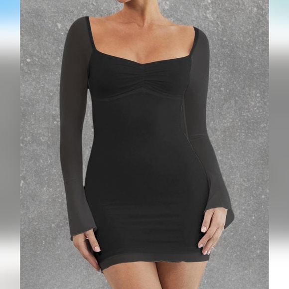 Mesh Sleeve Dress - Picture 2 of 5